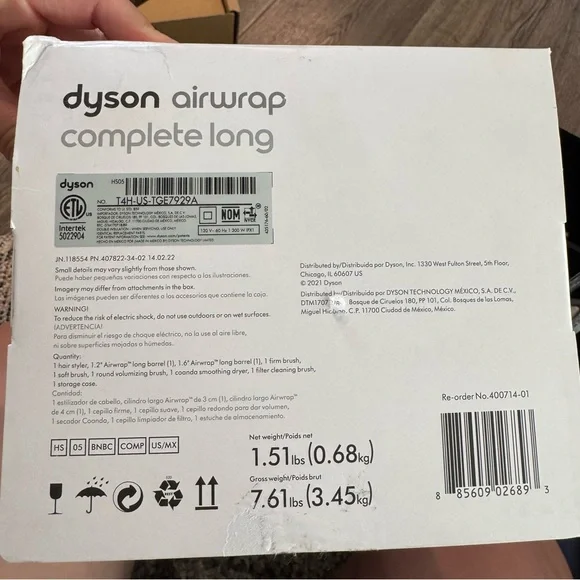 Dyson airwrap Blue and Copper Hair Styling Set long compete set multi styler - Picture 10 of 16